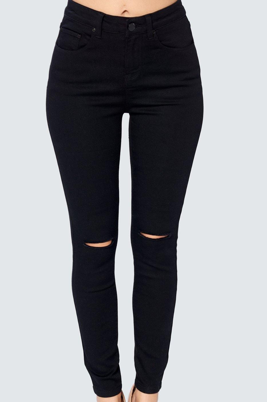 Black High Waisted Jeans - She's Bae Boutique