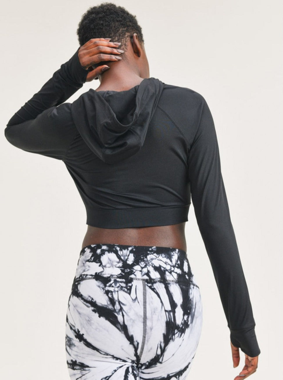Ruched Cropped Hoodie (Eco Friendly)