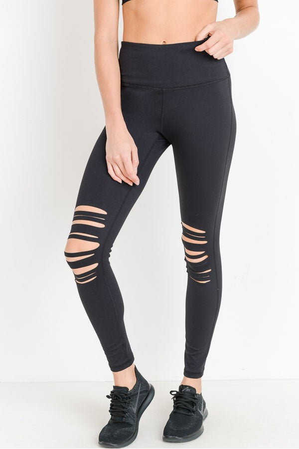 Cut Knee Activewear Legging