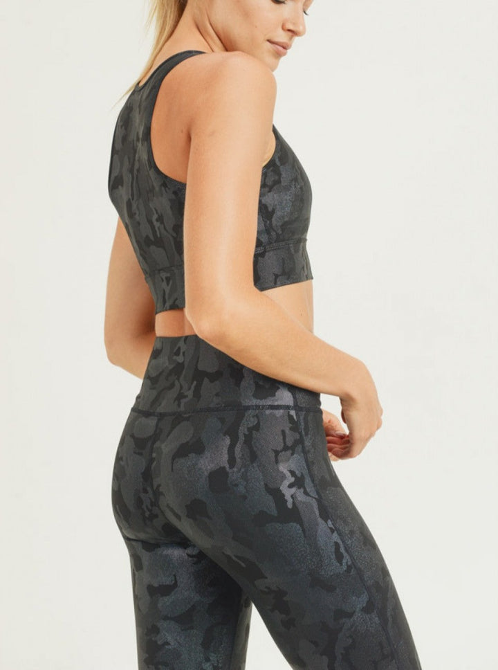 Camo Holographic Foil Print Legging