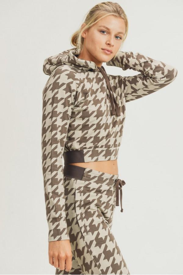 Houndstooth Hoodie Set