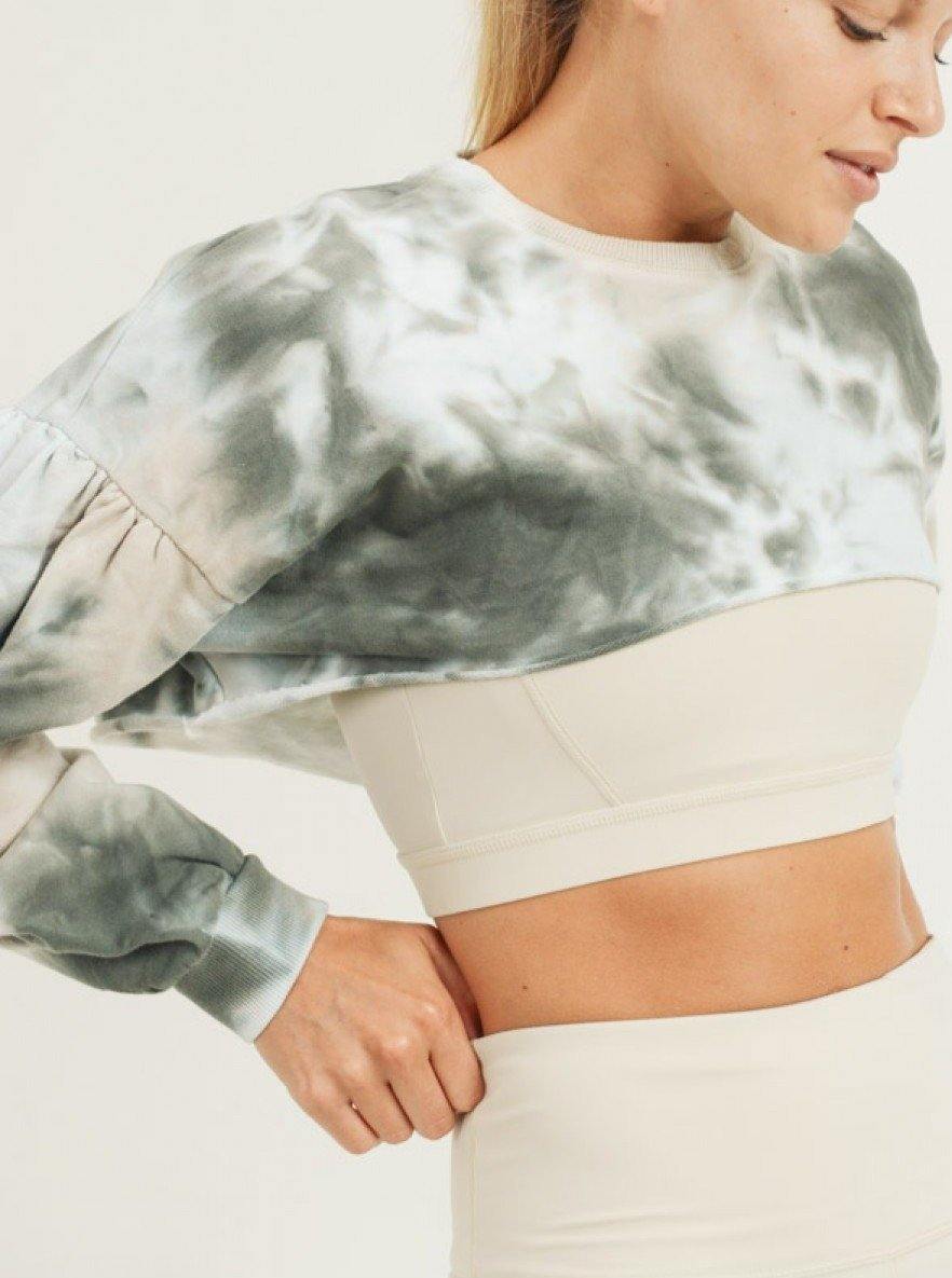 Spaced Out Hi-Lo Crop Sweater - She's Bae Boutique