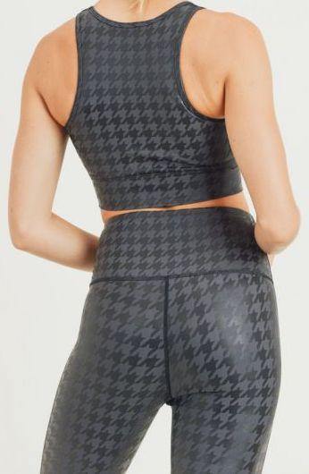 Houndstooth Foil Print  2PC Set - She's Bae Boutique