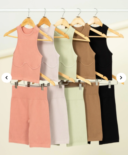 Power Moves Ribbed Activewear Set