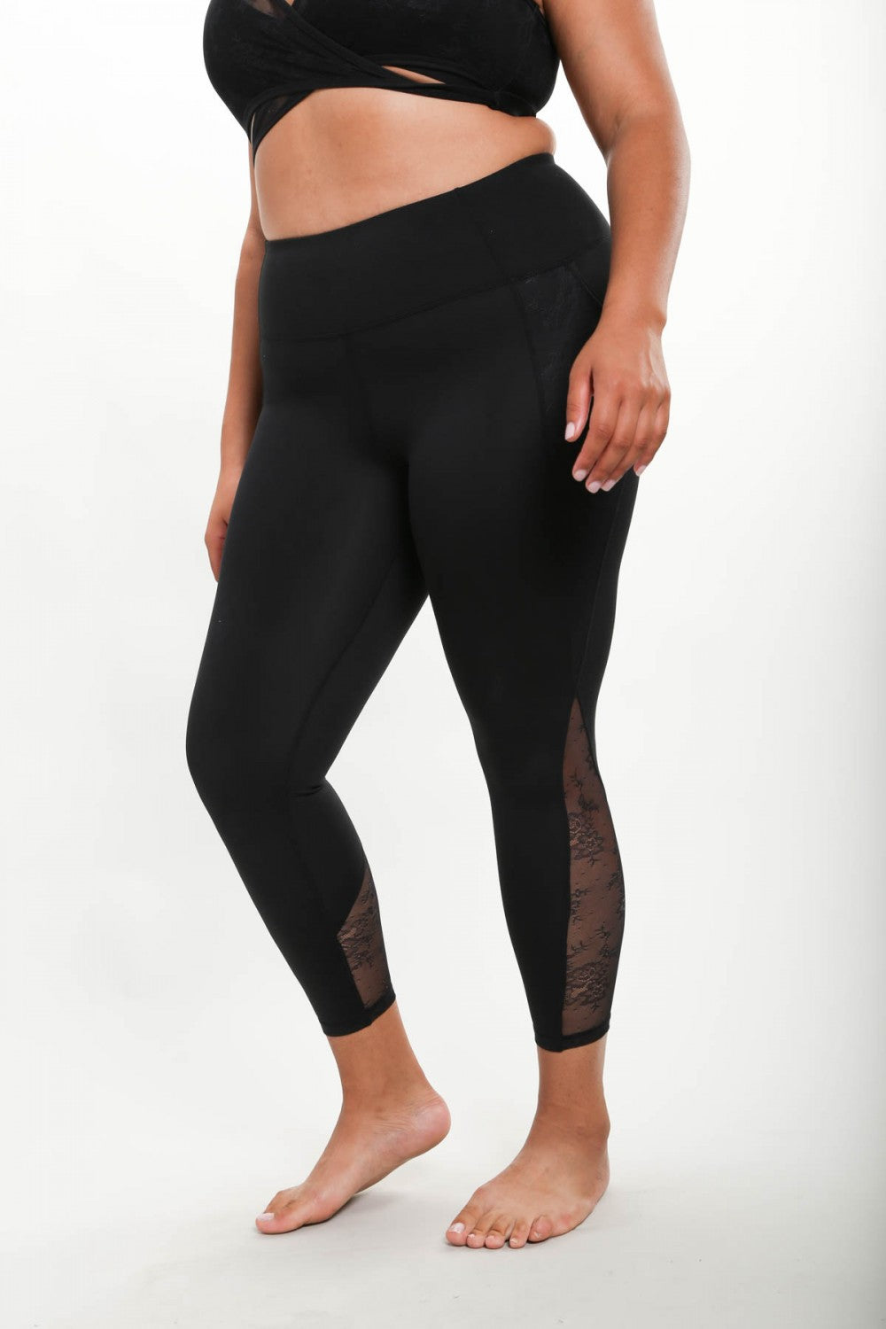 Floral & Lace Legging- Size Inclusive