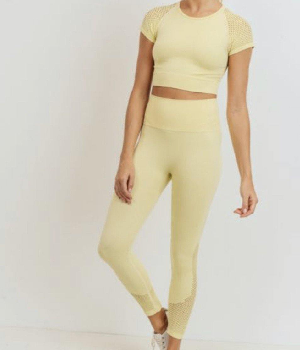 Lemoncello- Seamless  2PC Set - She's Bae Boutique