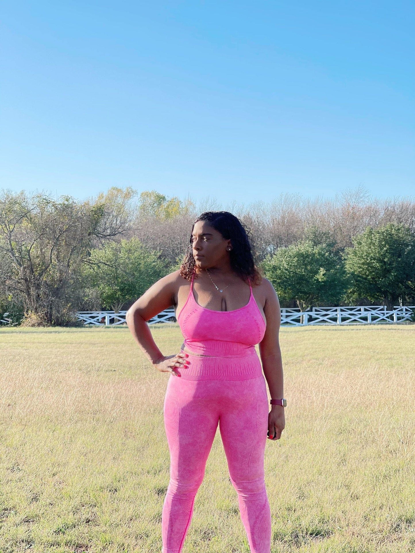 Pretty In Pink Seamless 2PC Set - She's Bae Boutique