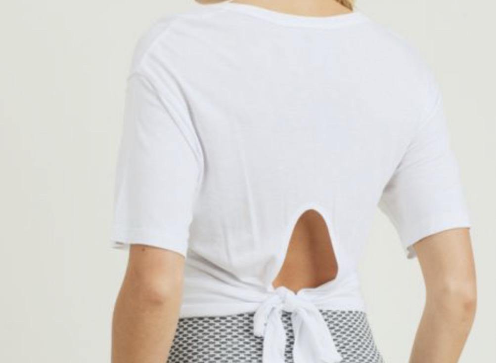 Crossed Back Crop Top - She's Bae Boutique