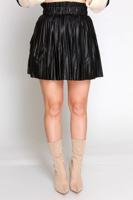 Jayla Faux Leather Skirt - She's Bae Boutique
