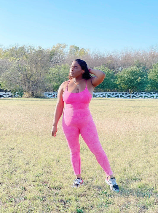 Pretty In Pink Seamless 2PC Set - She's Bae Boutique