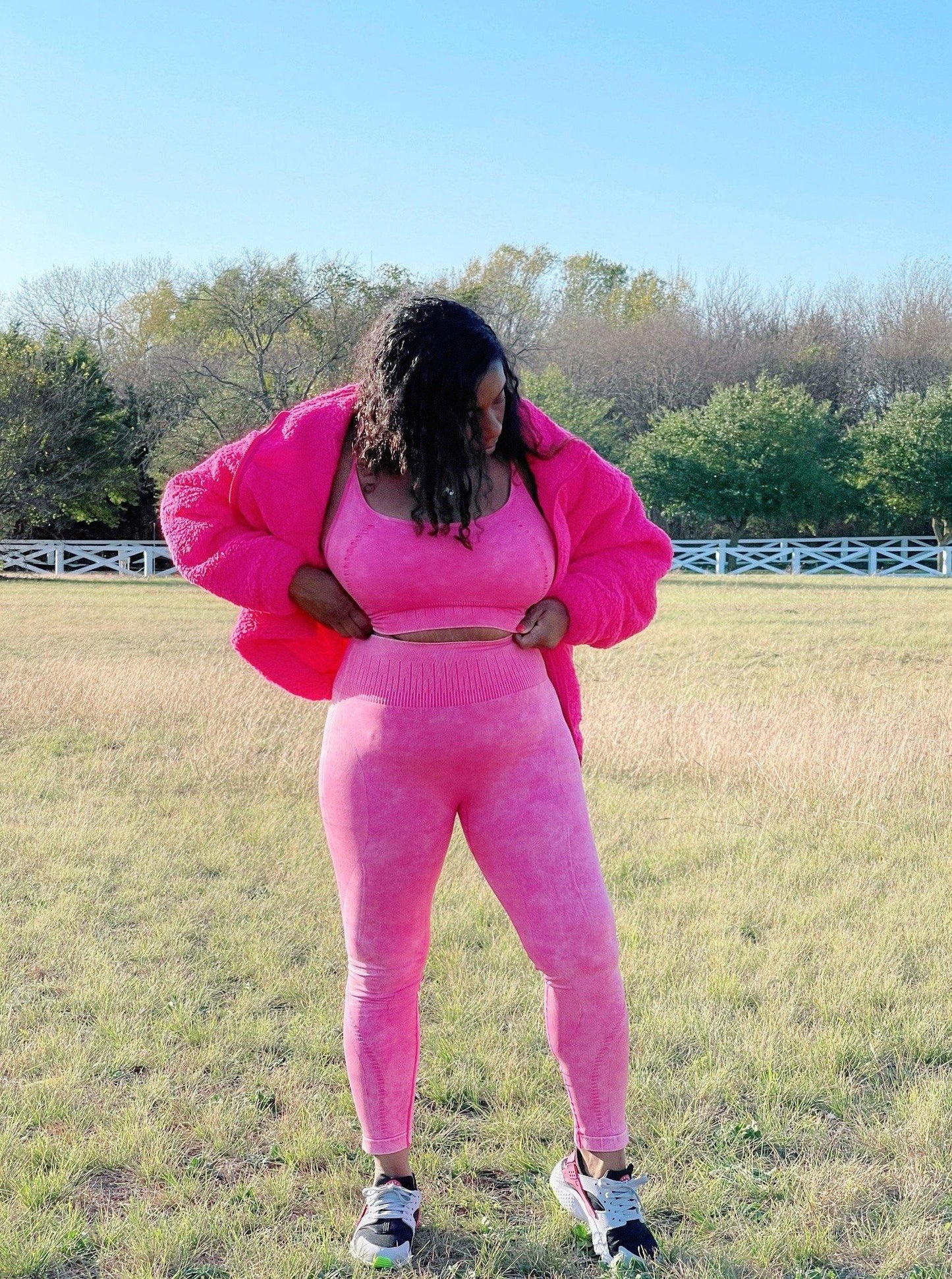 Pretty In Pink Seamless 2PC Set - She's Bae Boutique